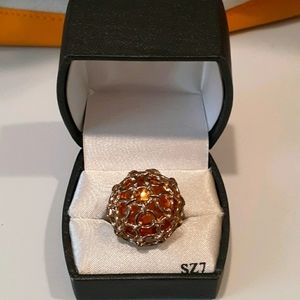 Amber Gemstone Ring
